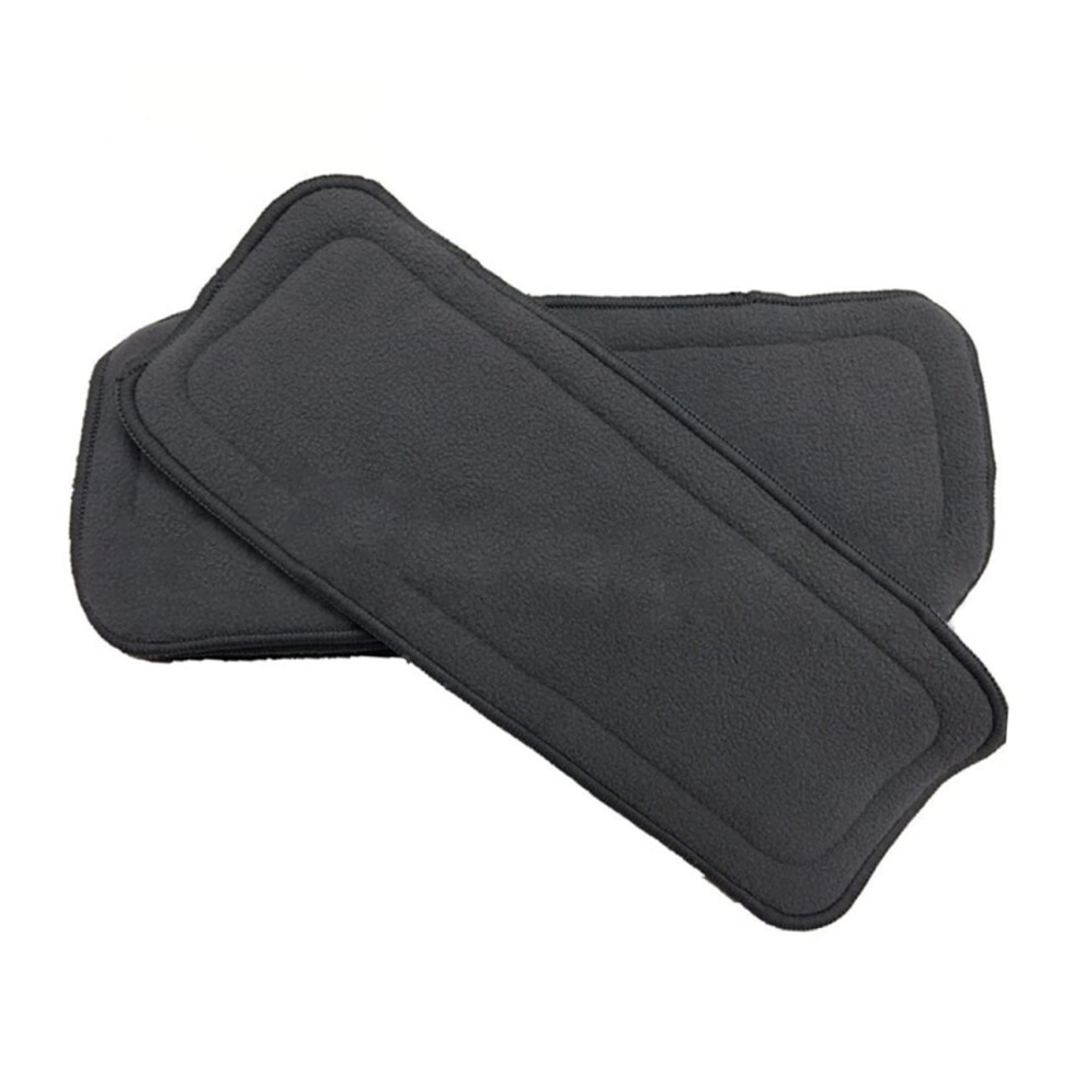 Bamboo Charcoal Fiber Diaper Liners 2-Pack Washable Reusable Super Absorbent For Cloth Nappy Covers
