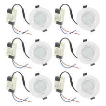 6Stk Led Einbaustrahler 3W Warmweiß Für Deckeneinbau