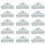 100Pcs Triangle Sandwich Boxes White Paper with PVC Window for Packing 1