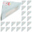 100Pcs Triangle Sandwich Boxes White Paper with PVC Window for Packing 10