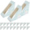 100Pcs Triangle Sandwich Boxes White Paper with PVC Window for Packing 9