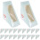 100Pcs Triangle Sandwich Boxes White Paper with PVC Window for Packing 3