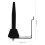 Raindrops Flute And Saxophone Holder Black Iron 1set 2