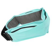 Sky Blue Running Waist Bag with 3 Pockets, Elastic, Light & Breathable