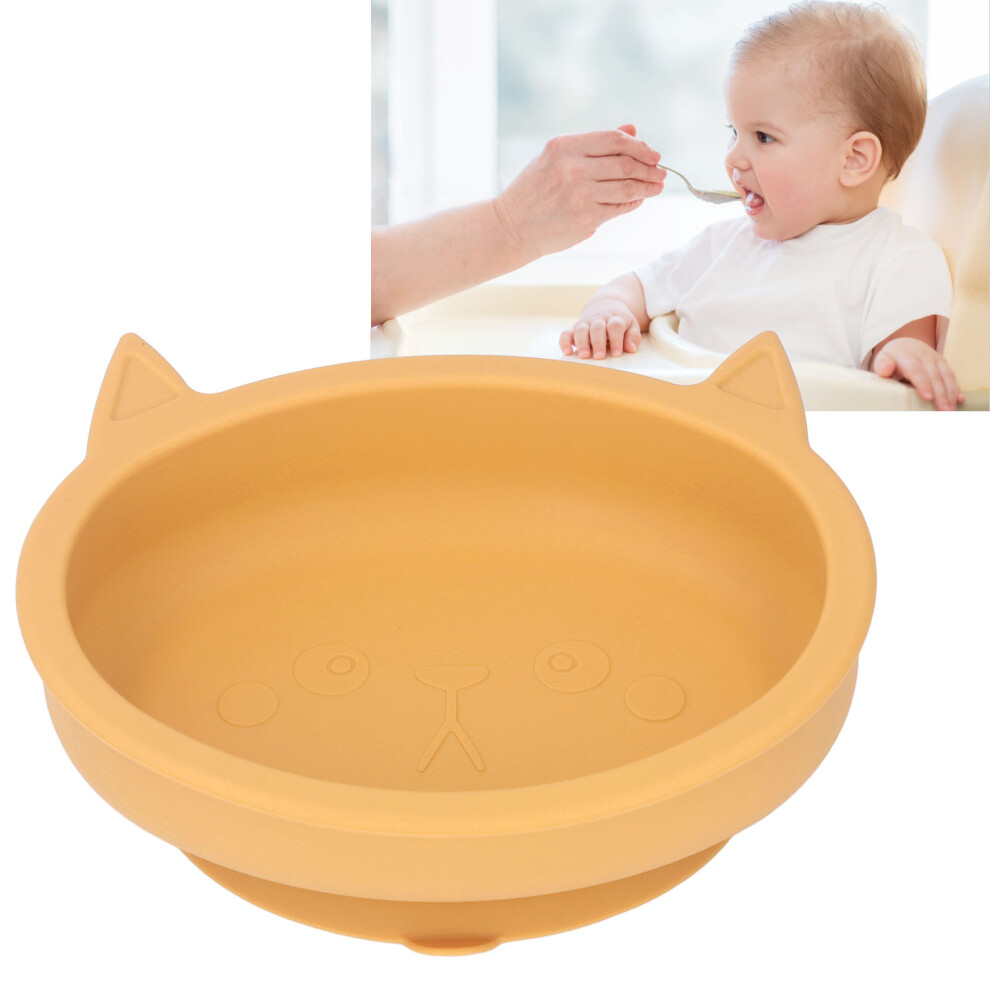 Cartoon Cat Silicone Suction Baby Bowl, Soft & Cute for Toddlers