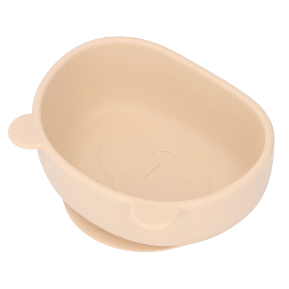 Baby Silicone Panda Shaped Suction Bowl, 200Ml, Kid Toddler Beige