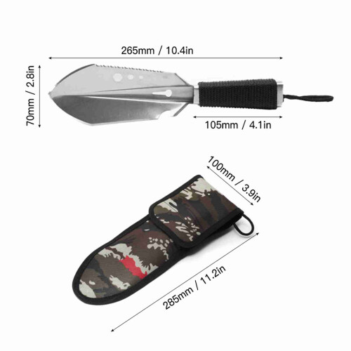 8-in-1 Multitool Camping-Schaufel Outdoor, Schwarz/Armeegrün 1
