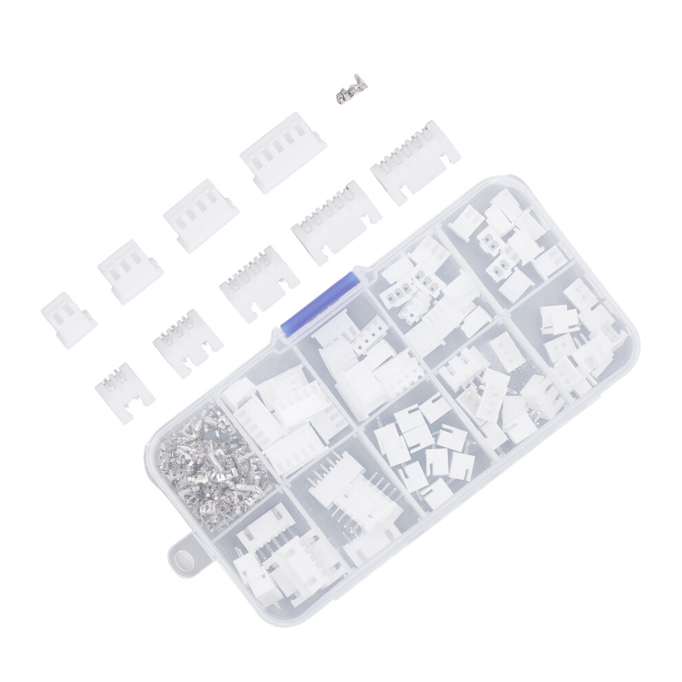 Jst Connector Assembly 230Pcs Plastic Shell Brass Contacts 2P-5P Xh2.54mm 8041353563899