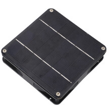 20W Monocrystalline Solar Panel Exhaust Fan Kit for Greenhouse Outdoor Travel Black