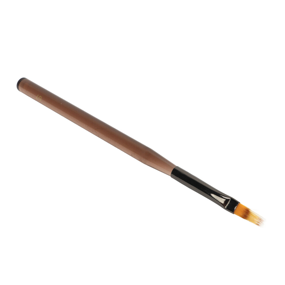 Brown Nail Art Brush Pen Nylon Copper Acrylic Flat Extension Gel Tool