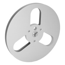 7 Inch Aluminum Alloy Empty Reel for 1/4in Tape, Silver, 3 Hole