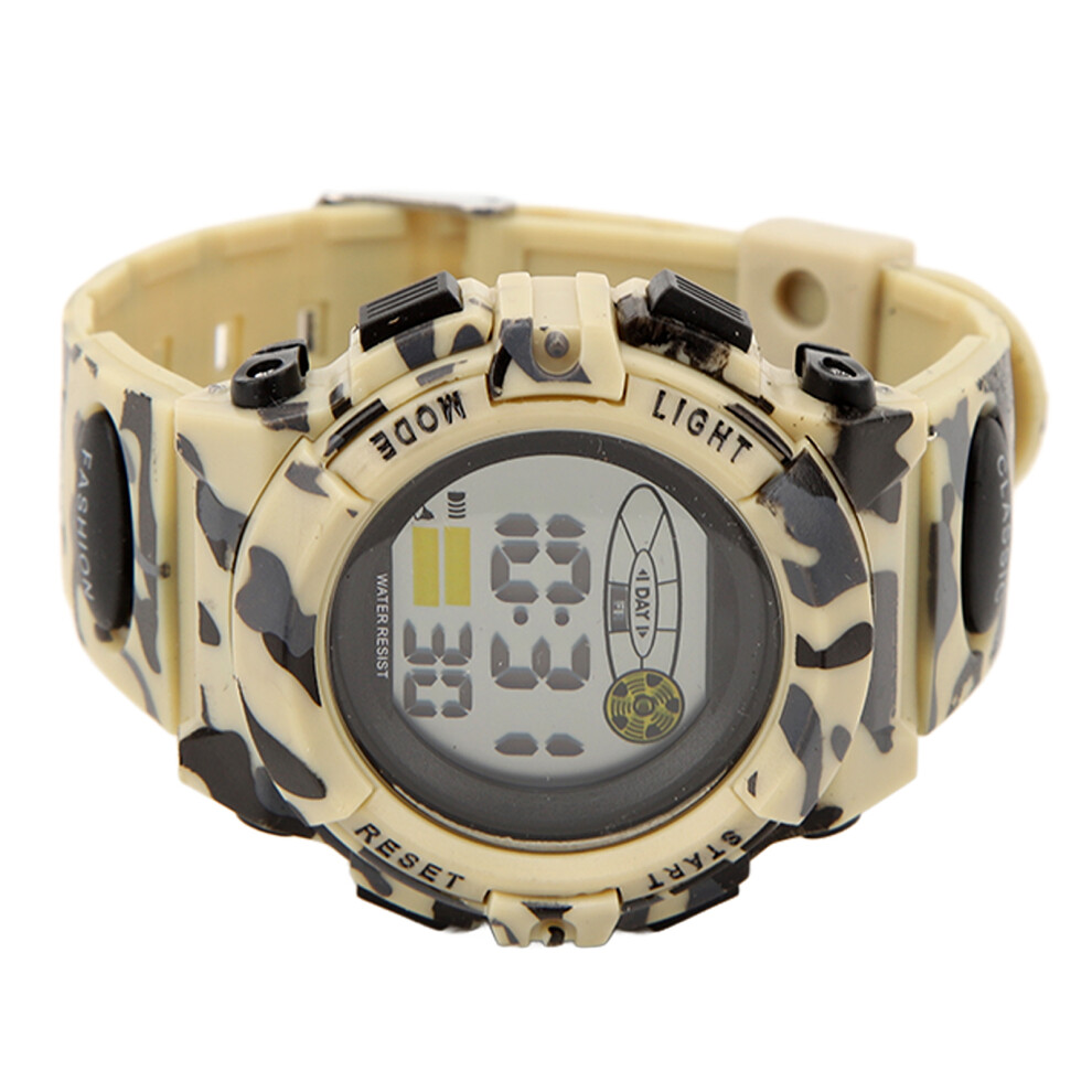 Waterproof Noctilucent Chronograph Sports Watch For Men, Camouflage, 43.7Mm 4961353571752