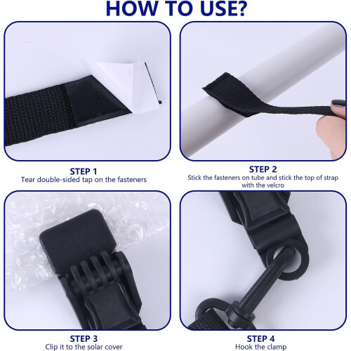 Solar Covers Reel Straps Adjustable Clip Attachments For Reel Pool Covers Safe Lock 2