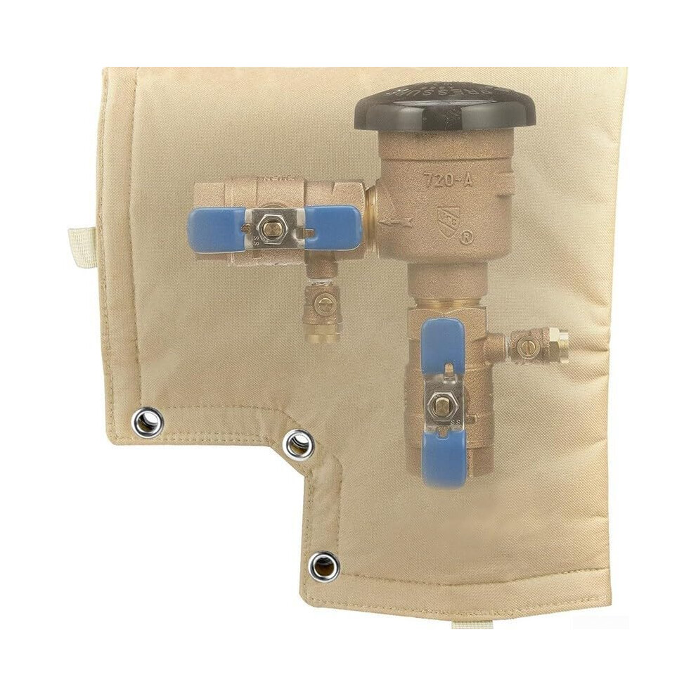Insulation Cover For Backflow Preventers 5-Layer Heat Retention Construction Waterproof Oxford Fabric Aluminum Foil Khaki 9016109342751