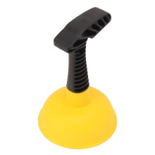 Compact Toilet and Sink Plunger with Slip-Resistant Handle Small Drain Tool
