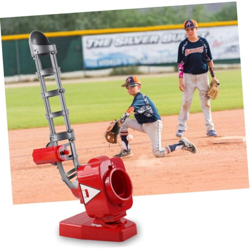Automatic Cricket Pitching Machine for Kids Red Training Device for Sports Practice 2