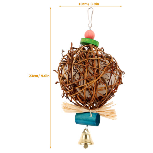 Rattan Bal Speelgoed Hangend Comfortabel Kauwen 2