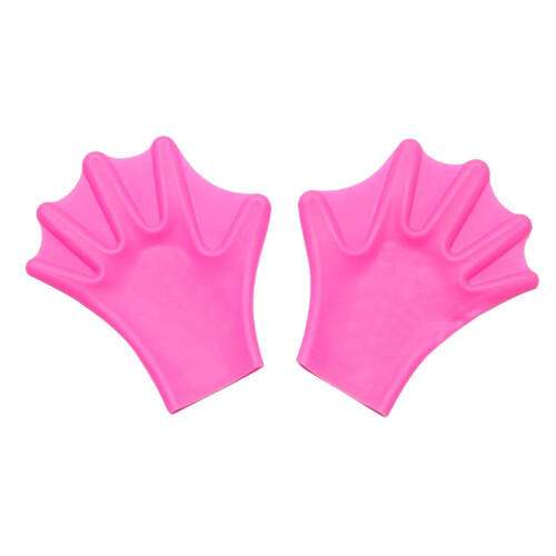 Ein Paar Silikon Schwimmhandschuhe Mit Flossen Für Wassertraining