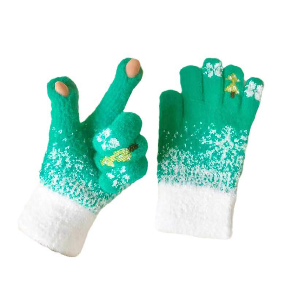 (Green)2pack Light Weight Glove Cycling Glove Biking Mittens Shock-Absorbing Gloves for Cycling and