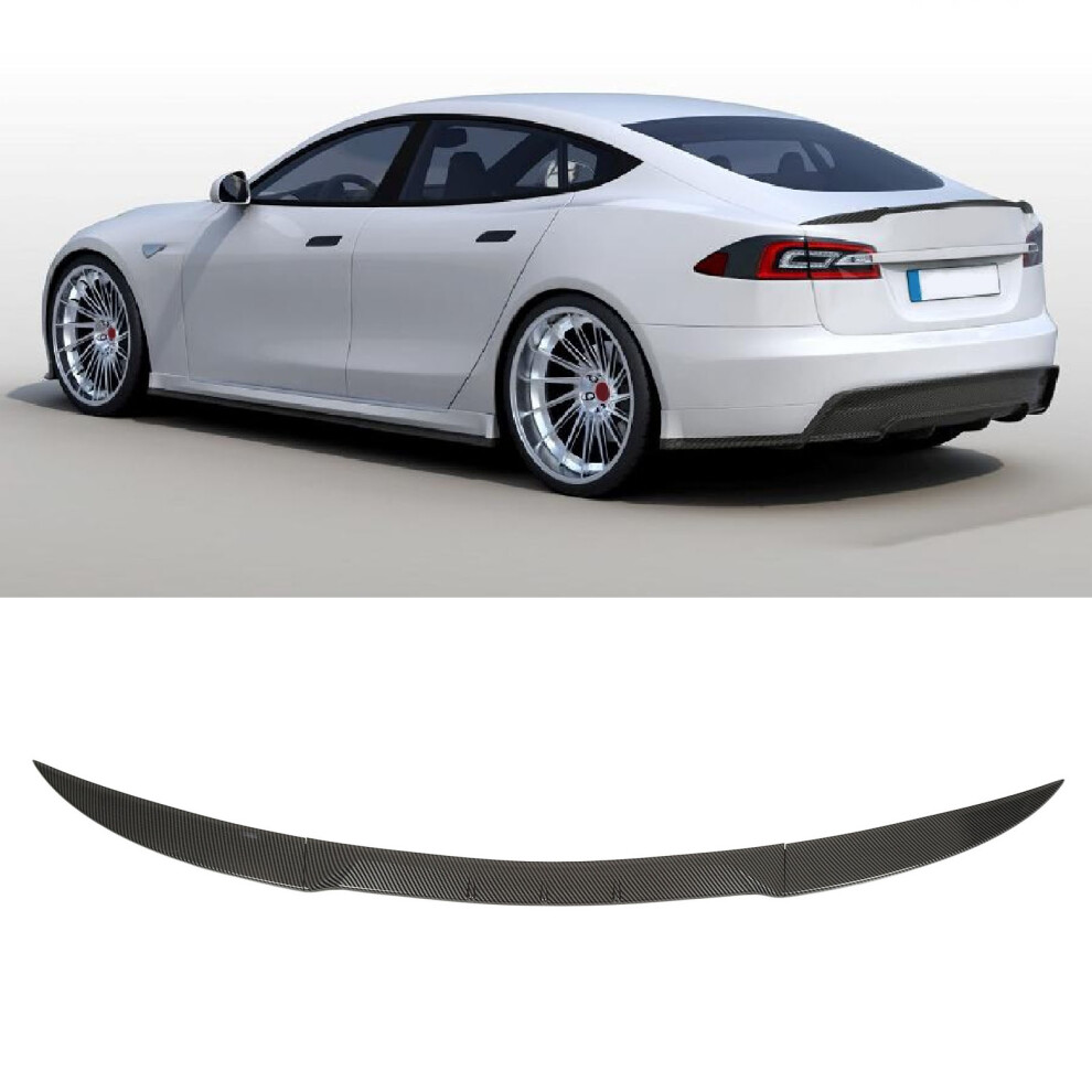 3Pcs Carbon Fiber Rear Spoiler Lip Splitter For Tesla Model 3 2017-2023 9481353575420