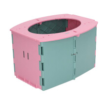 Easy Clean Foldable Baby Potty for Travel & Camping - Green/Pink