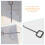 Crochet Robuste En Acier Pour Levage Couvercle De Regard Noir 11