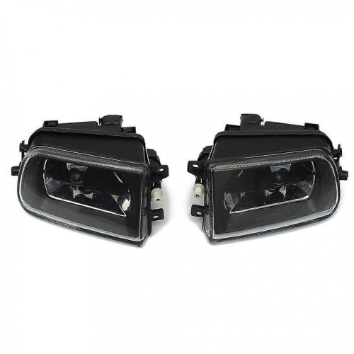 Compatible With 2x Front Driving Bumper Fog Light Lamp for BMW E39 528i Black