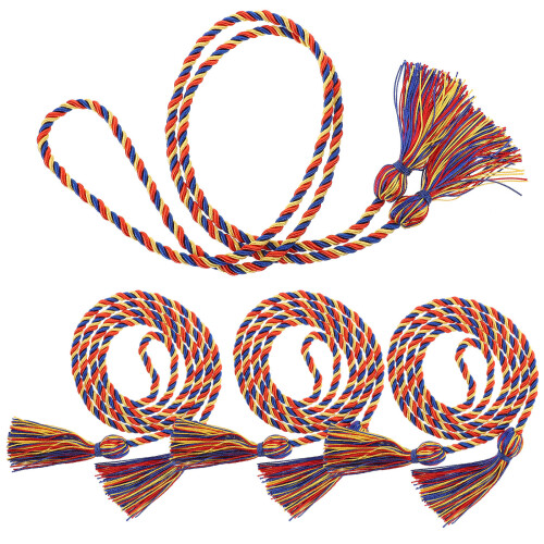 4 Polyester-Ehrenschärpen, geflochten, Abschluss