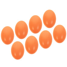 8Pcs Wooden Fake Eggs Chocolate Color DIY Craft Decorations for Easter