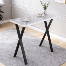 (X Style Legs- White) Rectangular Bar Table