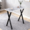 AINPECCA (X Style Legs- White) Rectangular Bar Table 1