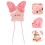 Accessoire Auto Peluche Rose Étoile Décoration Miroir Rétro 3