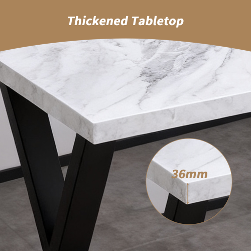 AINPECCA (X Style Legs- White) Rectangular Bar Table 1