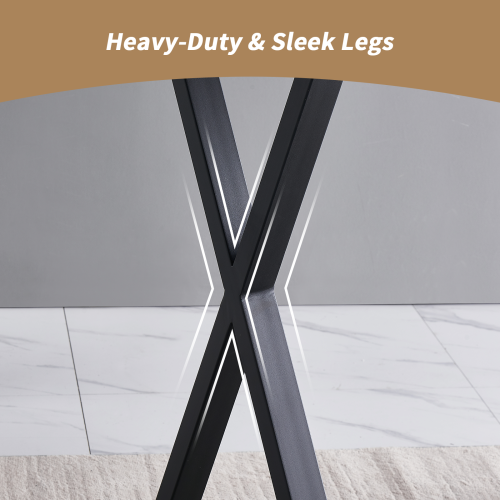 AINPECCA (X Style Legs- White) Rectangular Bar Table 2