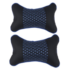 1Paar Multifunktionales Auto Nacken- Und Lendenkissen Blau Ergonomisch
