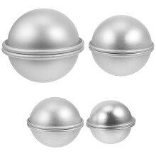 4er-set badekugel-form alu-legierung, kuchenkugel, kugelform