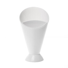 2Stk. PP Salatschale Pommeswaffel Cone Dip Schale Weiß