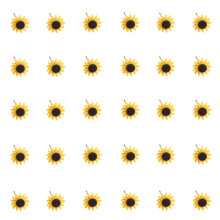 Blumige Daumenheftklammern, Sonnenblume, 30 Stück, 0,6 Zoll