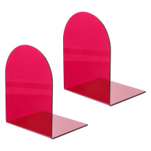 2Stk Transparente Buchstützen Aus Acryl Buchorganizer Lernzubehör