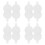 5Pièces Stickers Double Face En Papier Blanc Pour Usage Décoratif 1