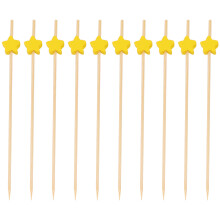 100Stk Stern-Design Obstspieße Partyzubehör Gelb