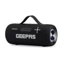 GEEPAS Waterproof Bluetooth Speaker | Portable Wireless Speaker with RGB Lights 10M Range IPX5 Rating 7H Playtime USB/Bluetooth 5.3/FM/TF/AUX/MIC
