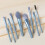 8Stk. Make-up- -Set Mit Holzgriff Für Puder (Hellblau) 7