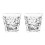 2Stk Whiskey Becher Diamantschliff Transparent 10