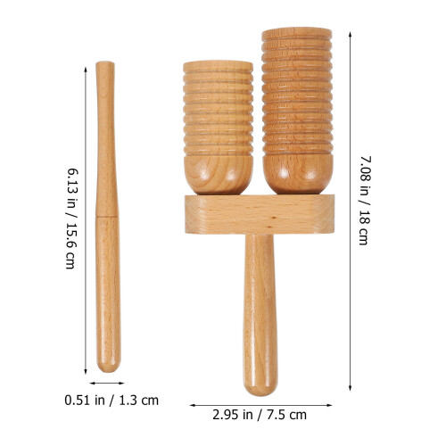 holzblock perkussionsinstrument rhythmusblock mit schlägel für kinder 1