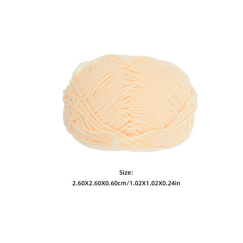 50G Milch Baumwollgarn Chunky Warm Beige Gelb 1