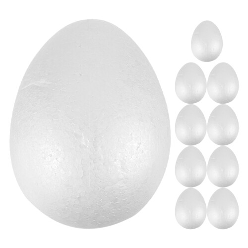 10Pièces Œufs En Mousse Blanche Pour DIY Décorations Printanières 1