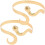 2St Gouden Slangen Armband Arm Cuff Bangle Dames 6