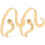 2St Gouden Slangen Armband Arm Cuff Bangle Dames 4