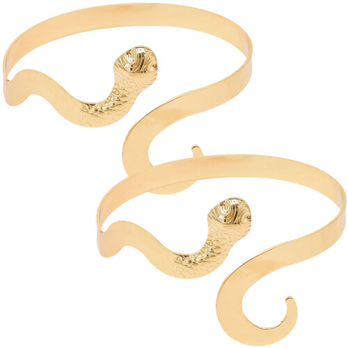 2St Gouden Slangen Armband Arm Cuff Bangle Dames 1